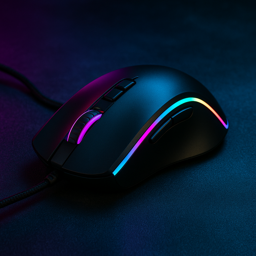 Rechargeable 2.4G Wireless RGB Gaming Mouse Ergonomic Gaming Backlit Mice for Laptop PC