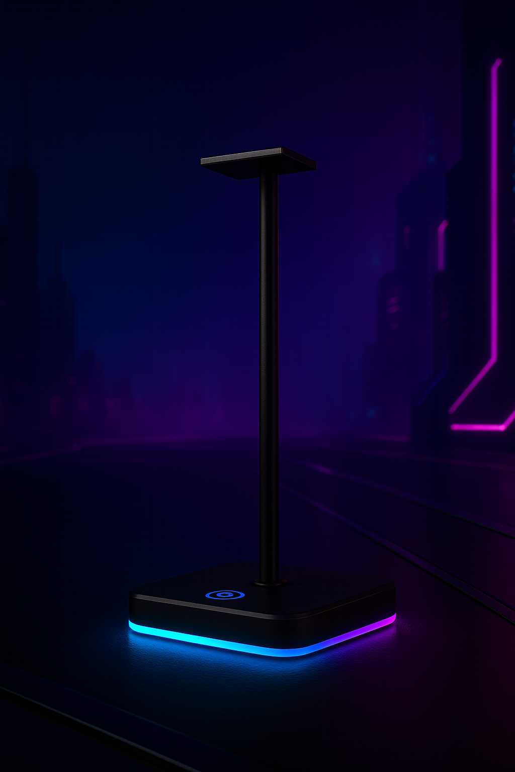 Aluminium Alloy Headphone Stand Holder Rack Space Saving Headset Stand Rack Desktop Organizer Display Colorful lights Bracket